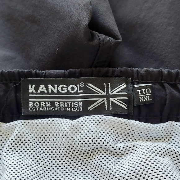 Kangol Men Trunks Board Swim Shorts XXL Black Tonal Cargo Swimwear Drawstring - Picture 5 of 9